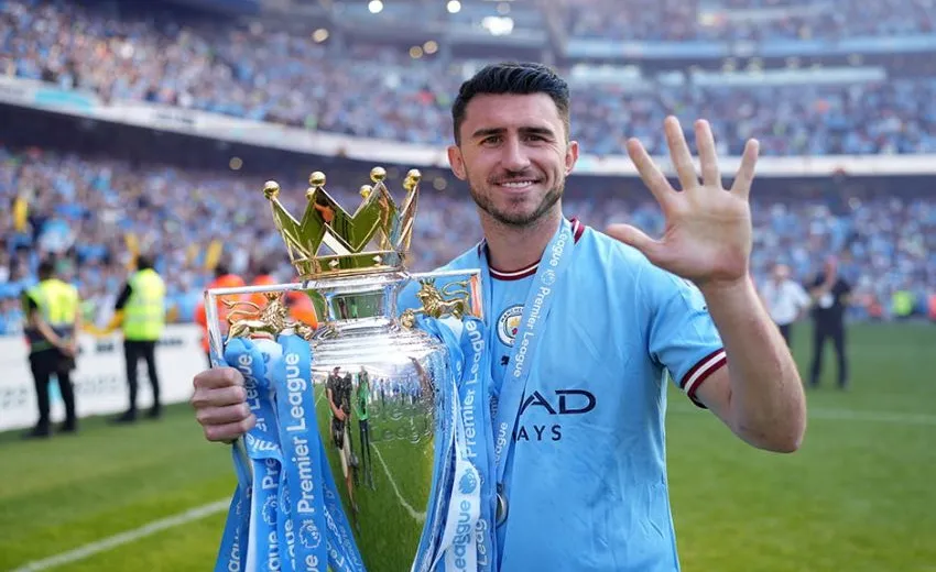 Laporte đã giành 5 chức vô địch giải Ngoại hạng Anh với Man City. Ảnh: GETTY.