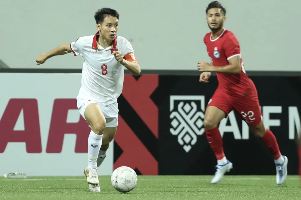 Đội trưởng Hùng Dũng trở lại tuyển quốc gia sau thời gian nghỉ dưỡng thương. Ảnh: ANH HỮU.