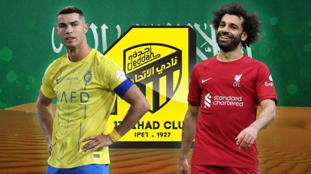 Salah nếu về Al Ittihad sẽ nhận mức lương cao hơn cả siêu sao tiên phong Ronaldo. Ảnh: GETTY.