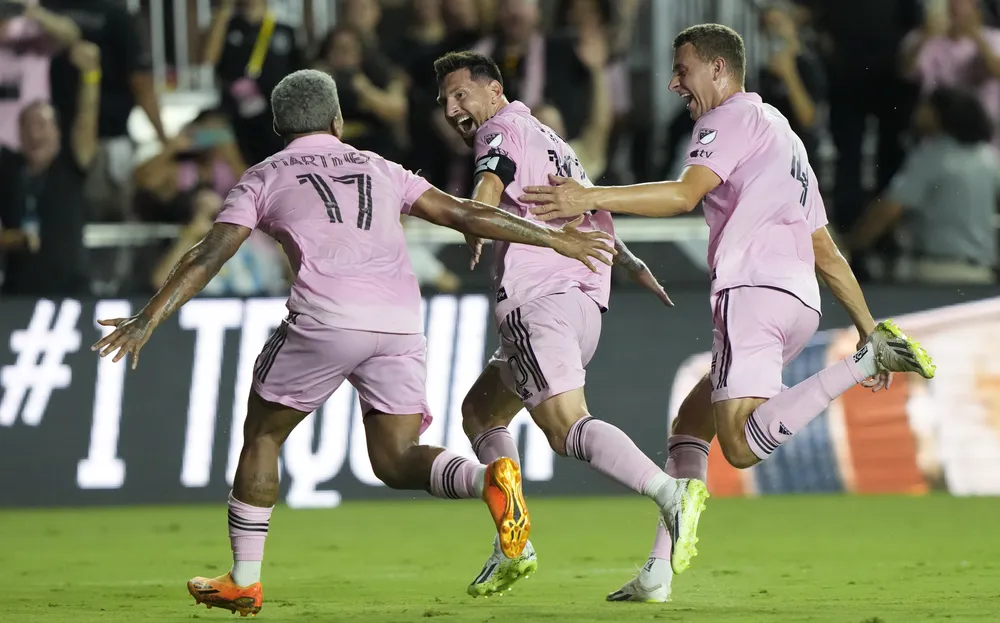 Tiền đạo người Argentina đã ghi nhiều bàn thắng cho CLB Inter Miami. Ảnh: GETTY. Messi-Miami-1.jpg