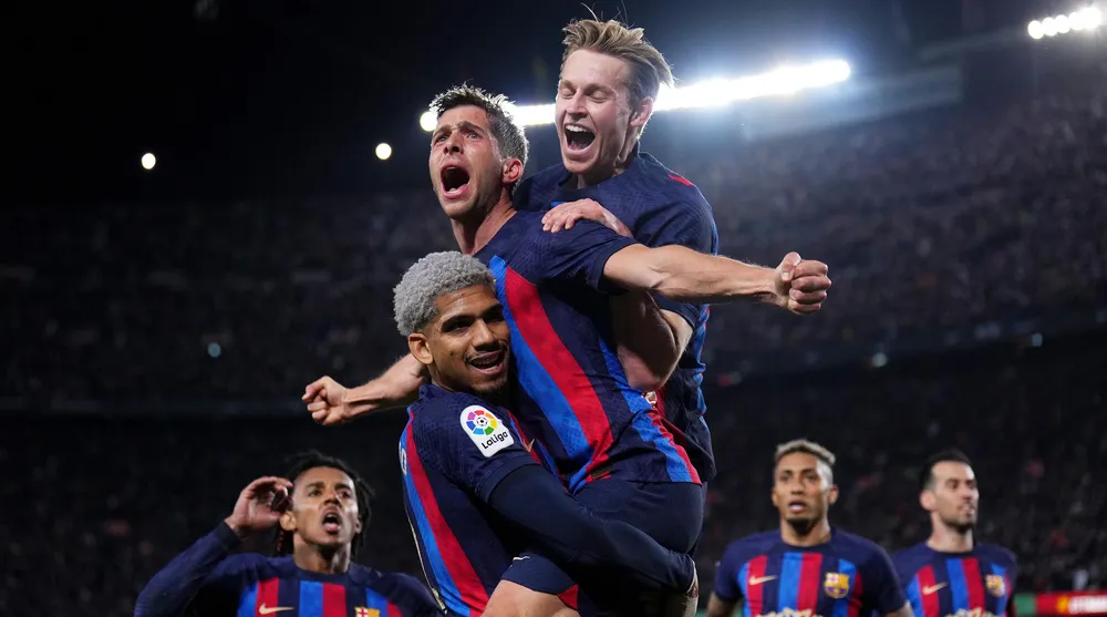 Barca đang có chuỗi trận thăng hoa ở La Liga. Ảnh: GETTY. barca-win.jpg