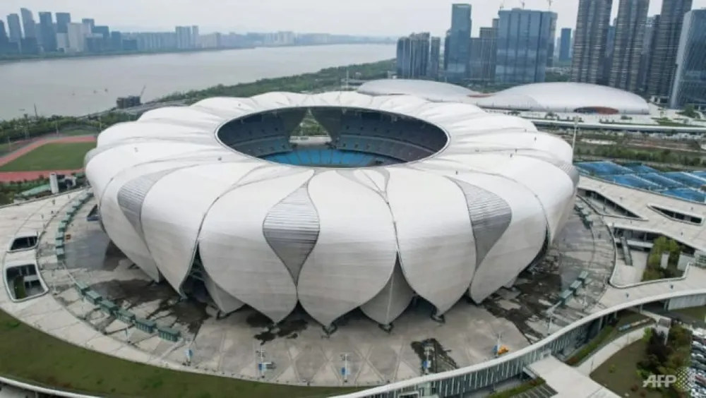 Sân vận động Trung tâm Thể thao Olympic Hàng Châu, tỉnh Chiết Giang, miền Đông Trung Quốc. hang-chau.jpg