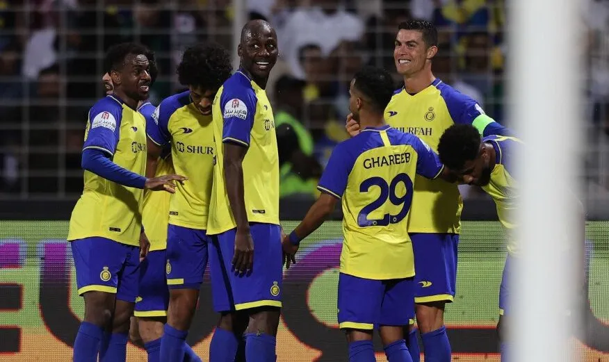 Ronaldo liên tục nổ súng giúp Al Nassr thắng trận. Ảnh: GETTY. Ronaldo-score-1.jpg