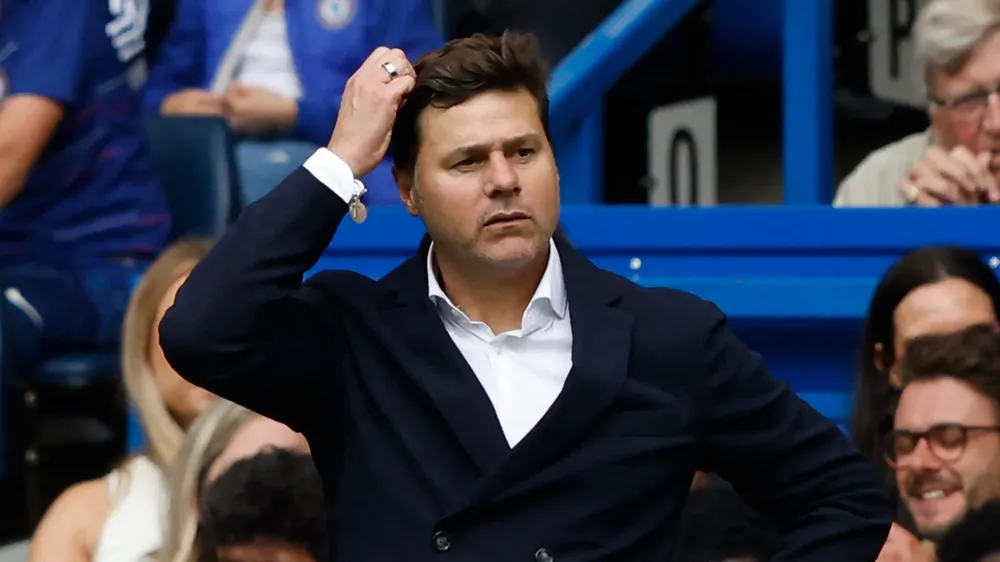 HLV Pochettino bào chữa yếu ớt sau trận thua đau của Chelsea ngay trên sân nhà trước Aston Villa. Ảnh: GETTY. pochettino-chelsea.png