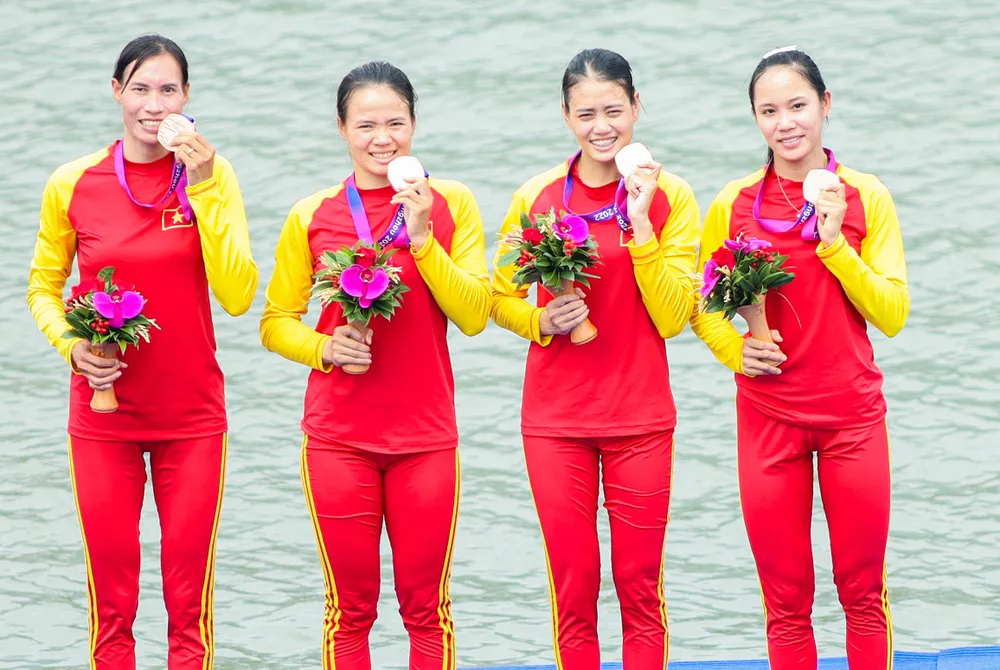 Rowing Việt Nam vượt chỉ tiêu với 4 HCĐ. Ảnh: HA. rowing-vie-4.jpg