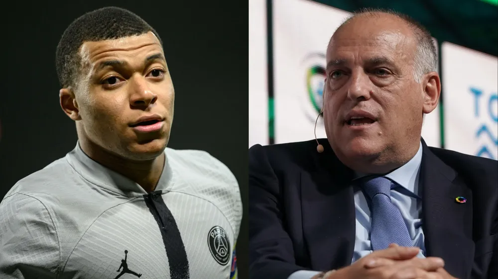 Chủ tịch La Liga không tin 100% Mbappe gia nhập đội bóng lớn ở Tây Ban Nha. Ảnh: GETTY. real-mbappe.png