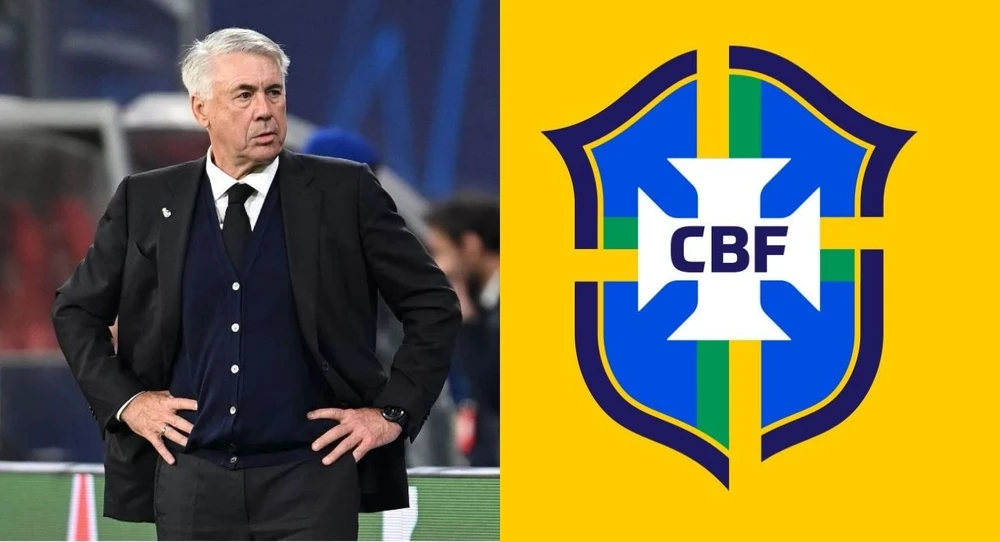 Liên đoàn bóng đá Brazil rất mong muốn có HLV Ancelotti. Ảnh: GETTY. brazil-ancelotti.jpg