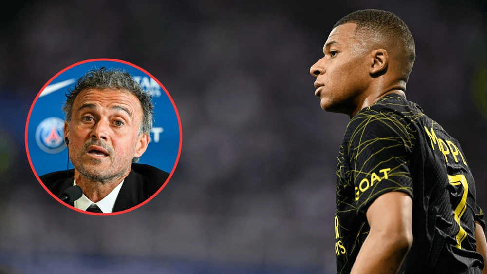 HLV Luis Enrique khẳng định Mbappe là cầu thủ xuất sắc nhất thế giới. Ảnh: GETTY. Mbappe-psg-1.jpg
