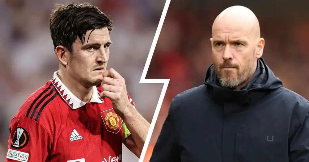 Maguire không có nhiều cơ hội ra sân dưới thời HLV Erik ten Hag. Ảnh: GETTY. ten-hag-maguire.png