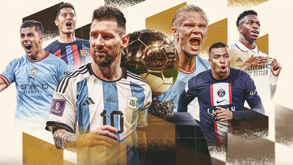 Có rất nhiều ngôi sao trong danh sách đề cử Quả bóng vàng, trước khi France Football chốt lại năm cái tên cuối cùng và chọn tốp ba trong đêm gala 30-10. Ảnh: GETTY. messi-haaland-mbappe-1.png