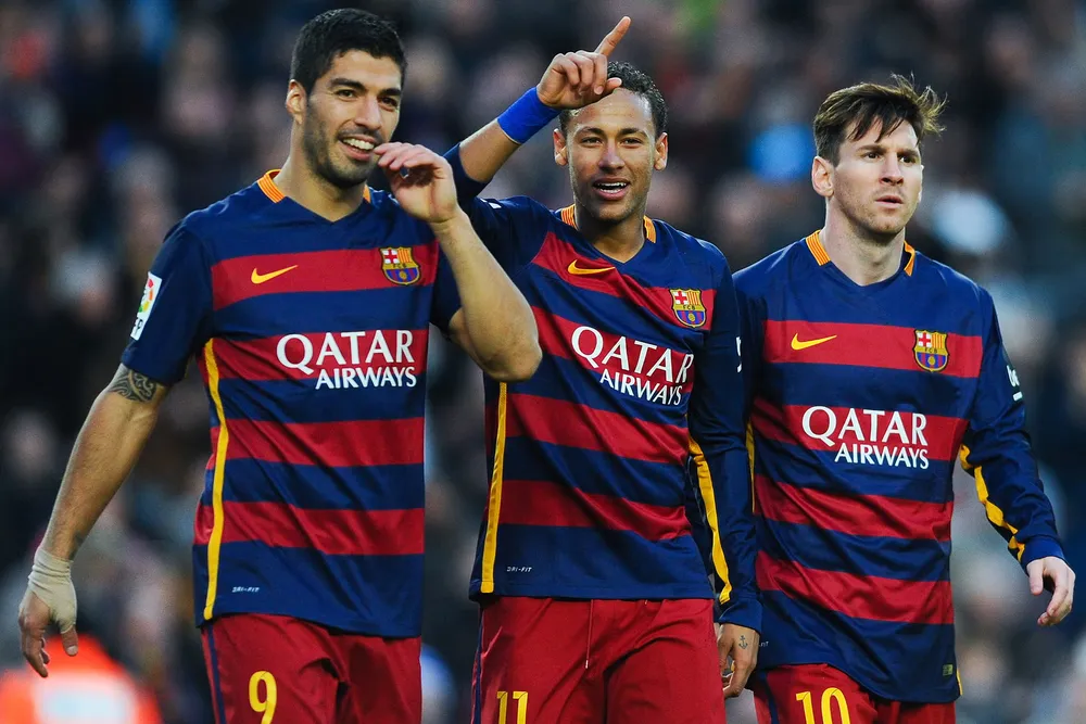 Ba ngôi sao một thời của Barca làm mưa làm gió ở Tây Ban Nha và châu Âu. Ảnh: GETTY. suarez-neymar-messi.png