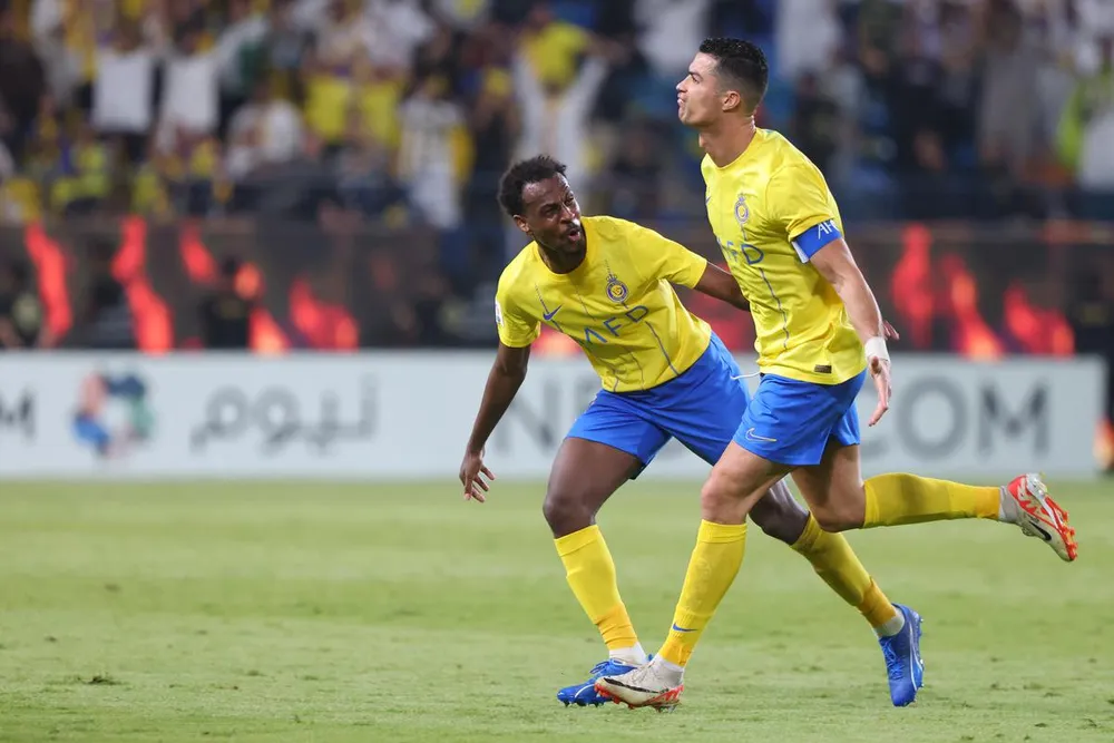 Tiền đạo người Bồ Đào Nha liên tục nổ súng trong màu áo Al Nassr. Ảnh: GETTY. ronaldo-al-nassr.jpg