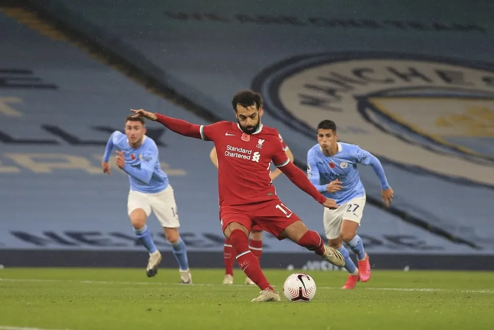 Sau trận hòa Liverpool 1-1 trên sân nhà, Man City rơi xuống nhì bảng Premier League sau Arsenal. Ảnh: GETTY. 2020-11-08-006-Man_City_Liverpool-1.jpg