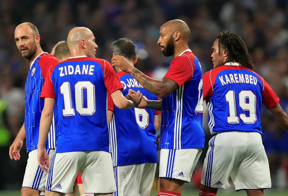 Tiền đạo Henry là một phần không thể thiếu của tuyển Pháp thời Zidane vô địch thế giới năm 2008. Ảnh: GETTY. noi-kho-henry-va-nuoc-mat-nha-vo-dich-world-cup (4).jpg