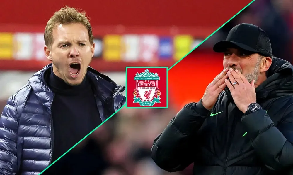 HLV Klopp sẽ rời Liverpool và sau đó thay thế Nagelsmann trên đội tuyển Đức. Ảnh: GETTY. tuyen-duc-chon-ro-thoi-diem-ky-hop-dong-voi-hlv-klopp (2).jpg