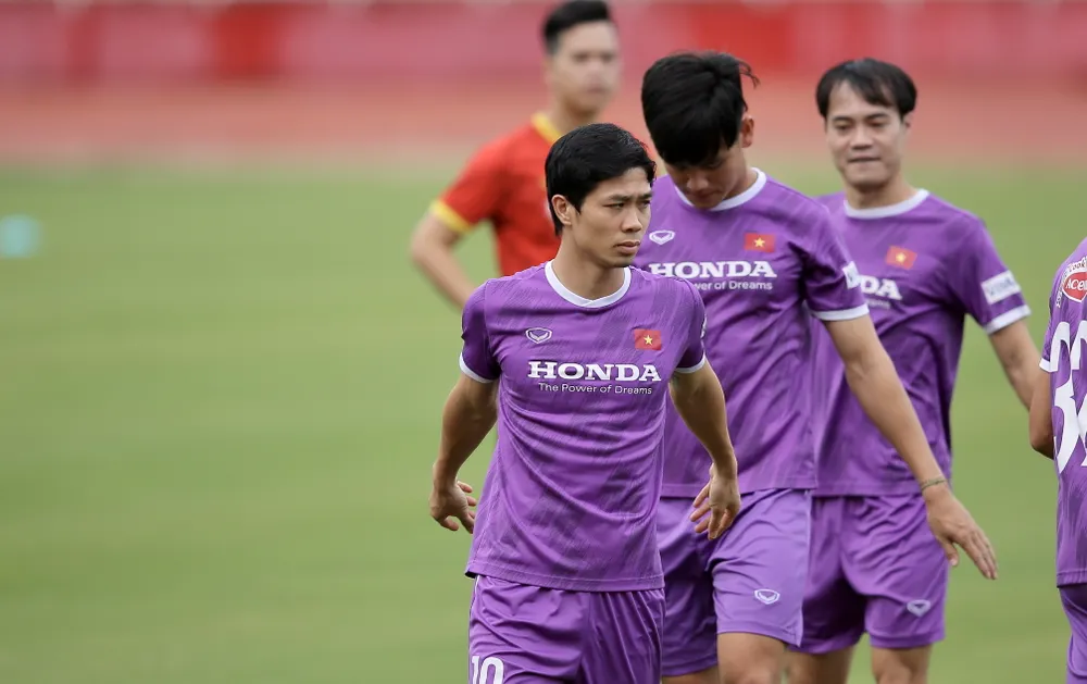 Công Phượng trở lại tuyển sau khi bị loại khỏi Asian Cup. Ảnh: ANH PHƯƠNG. Công Phượng