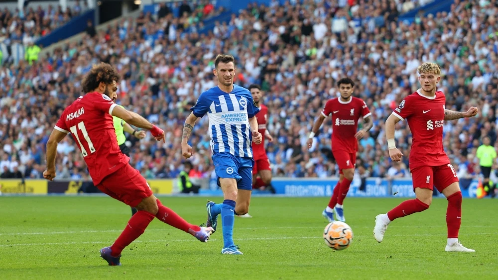Salah ghi bàn thắng quyết định vào lưới Brighton. Ảnh: GETTY. salah-dat-ky-luc-kho-tin-trong-7-mua-giai-premier-league (2).jpg