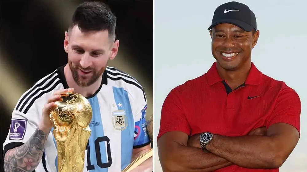 Messi lần thứ 8 được đề cử giải thưởng Laureus World Sportsman of the Year ngang bằng với huyền thoại golf Tiger Woods. Ảnh: GETTY. messi-lap-ky-luc-voi-tay-golf-tiger-woods (3).jpg