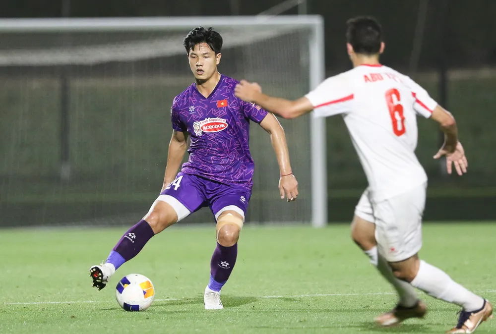 U-23 Việt Nam bất phân thắng bại với đồng nghiệp Jordan sau hai hiệp chính. Ảnh: AN. U-23 Việt Nam
