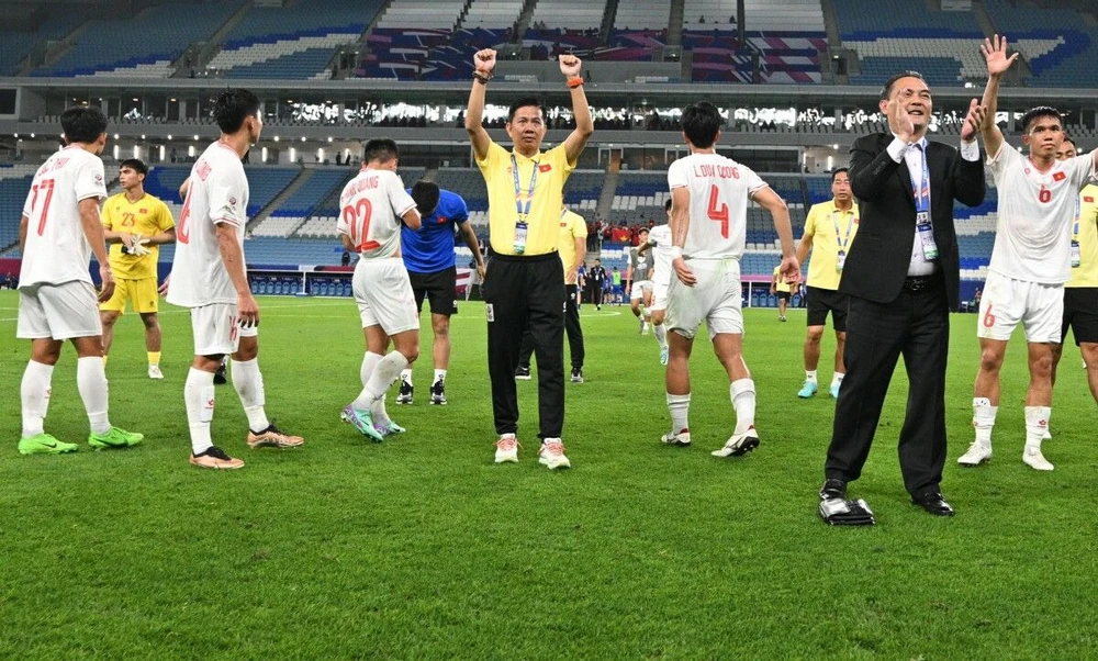Thử thách cho thầy trò Hoàng Anh Tuấn sẽ khắc nghiệt hơn từ trận cuối vòng bảng với U-23 Uzbekistan và hướng đến loạt trận knock out. Ảnh: AN. u-23-viet-nam-tranh-voi-cha-xau-mat-nao (1).jpg