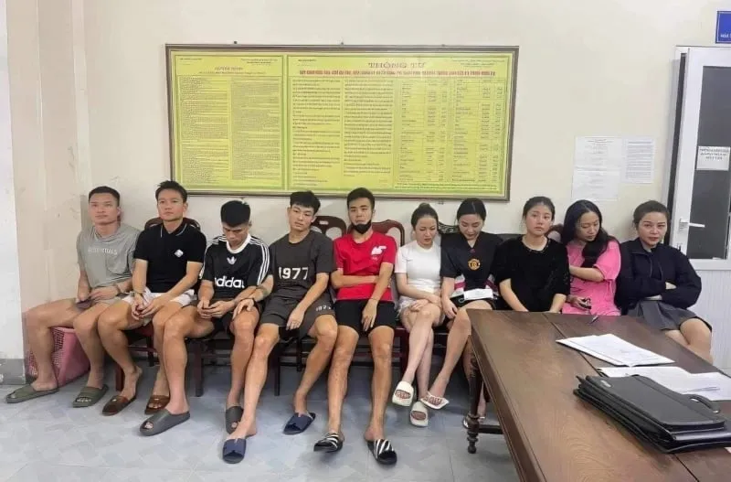 10 đối tượng sử dụng ma túy trái phép bị phát hiện. Ảnh: AN. Hà Tĩnh