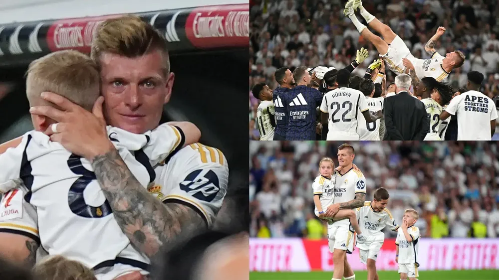 Toni Kroos giã biệt Real Madrid sau một mùa giải thành công. Ảnh: GETTY. dieu-nhay-cuoi-cung-cua-toni-kroos (1).jpg