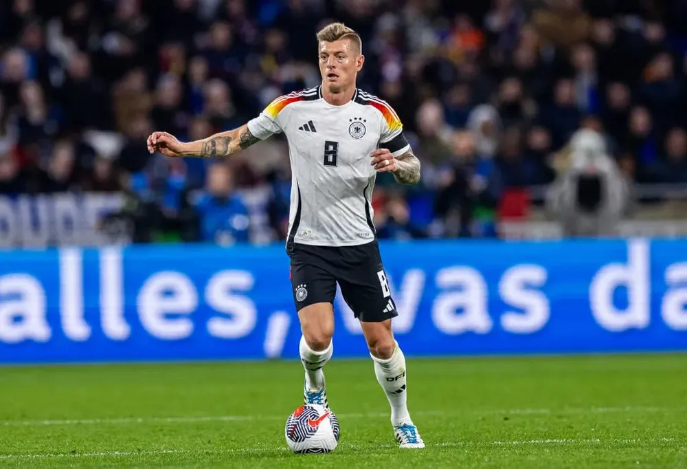Số 8 của đội tuyển Đức chính thức treo giày ngay sau mùa Euro 2024 trên sân nhà. Ảnh: GETTY. điệu nhảy cuối cùng của Toni Kroos