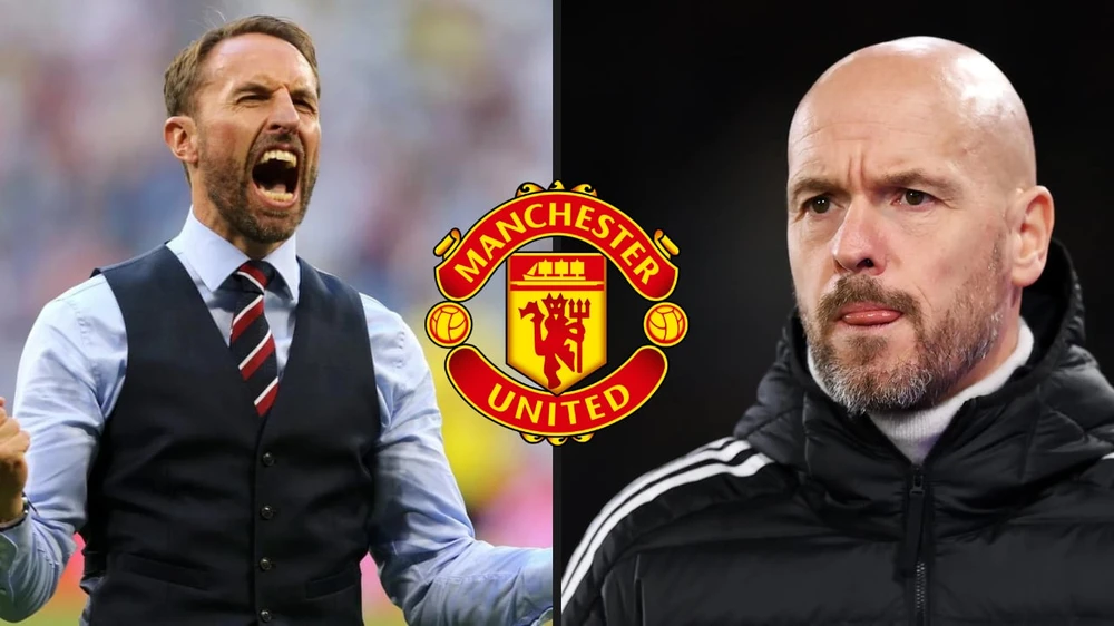 HLV Southgate có nhiều cơ hội thay thế đồng nghiệp Ten Hag ở sân Old Trafford. Ảnh: GETTY. tuyển Anh không vô địch Euro