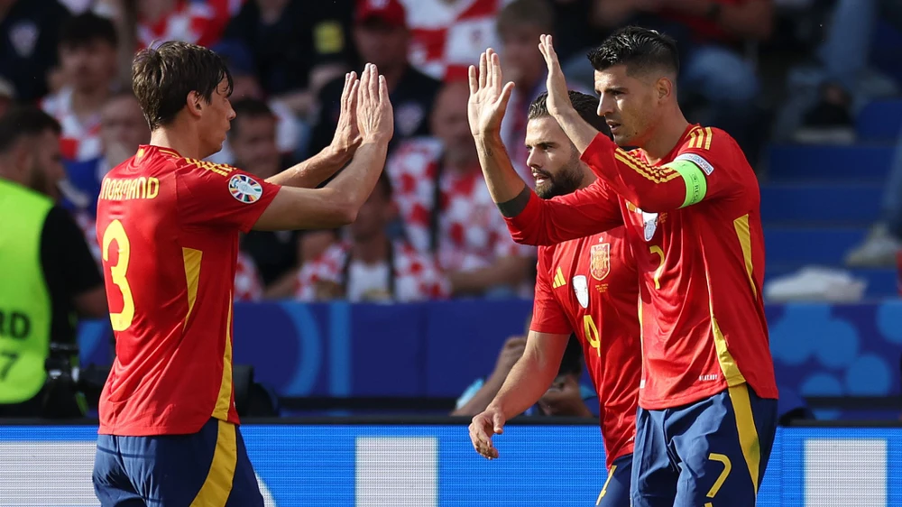 Morata và đồng đội Tây Ban Nha có chiến thắng lớn ngay ở trận ra quân Euro 2024. Ảnh: GETTY. Tây Ban Nha