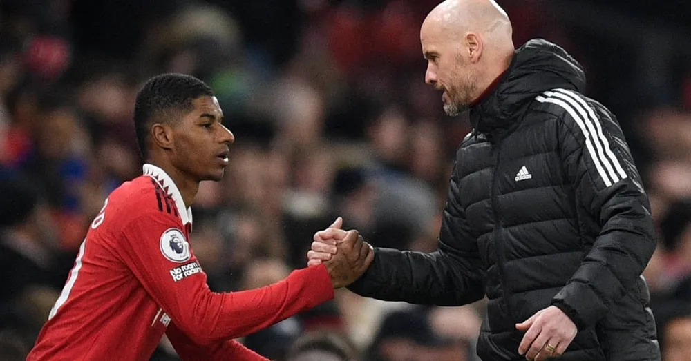 HLV Ten Hag thất vọng về phong độ của chân sút từng ghi nhiều bàn thắng nhất cho MU. Ảnh: GETTY. hlv-ten-hag-vach-tran-su-that-phu-phang-o-man-united (3).jpg