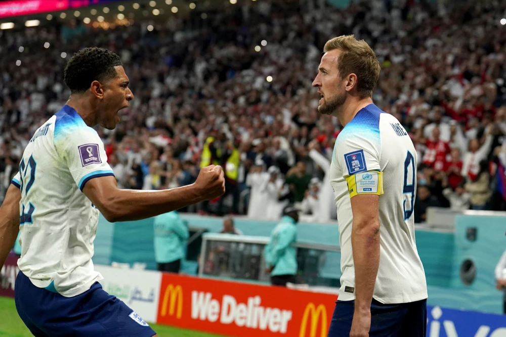 Đội trưởng Harry Kane cùng đồng đội sẽ vượt chướng ngại vật thứ hai ở vòng bảng Euro 2024 mang tên Đan Mạch. Ảnh: GETTY. doi-tuyen-anh-giu-nguyen-doi-hinh-cu-gap-dan-mach (1).jpg
