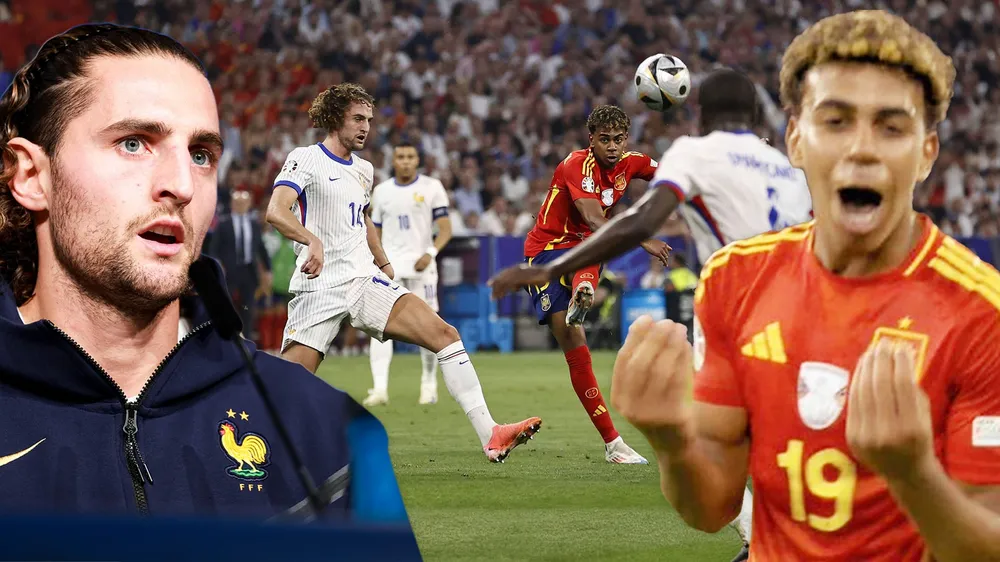 Ngôi sao đội tuyển Pháp Rabiot cứ ngỡ Yamal sẽ nhạt nhòa ở trận bán kết nhưng ngược lại, tiểu tướng chưa đầy 17 tuổi đã làm cả thế giới bóng đá kinh ngạc. Ảnh: GETTY. ngoi-sao-doi-tuyen-phap-bi-da-xoay-vi-dam-che-yamal (3).jpg