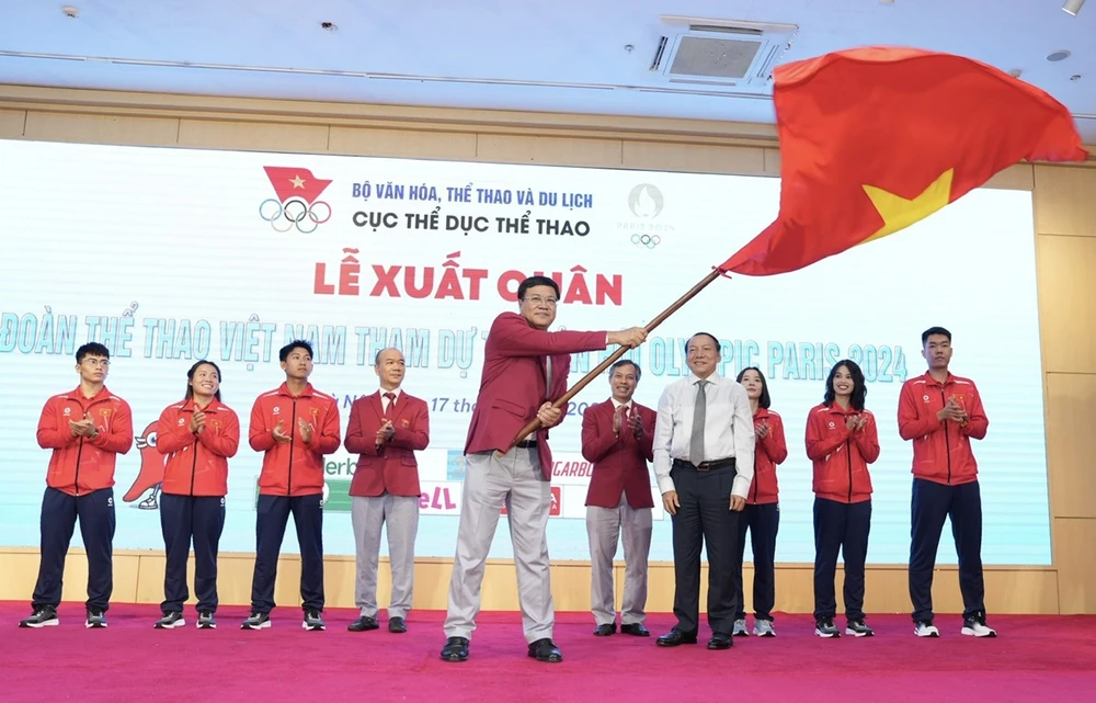 Trưởng đoàn Đặng Hà Việt của đoàn Thể thao VN tại sân chơi lớn Thế vận hội Paris 2024. Ảnh: ANH DUY. Thể thao VN