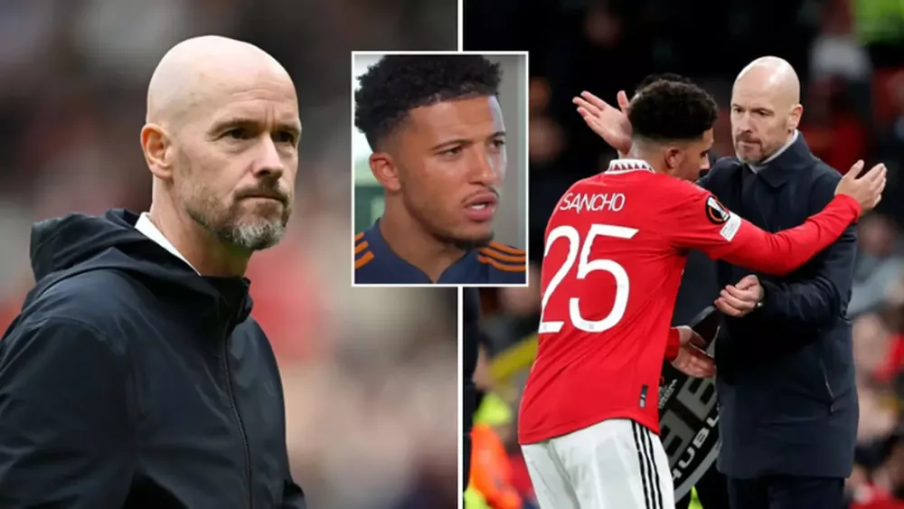 HLV Ten Hag đã hóa giải mâu thuẫn với Sancho và khen anh là cầu thủ cực kỳ giỏi. Ảnh: GETTY. HLV Ten Hag