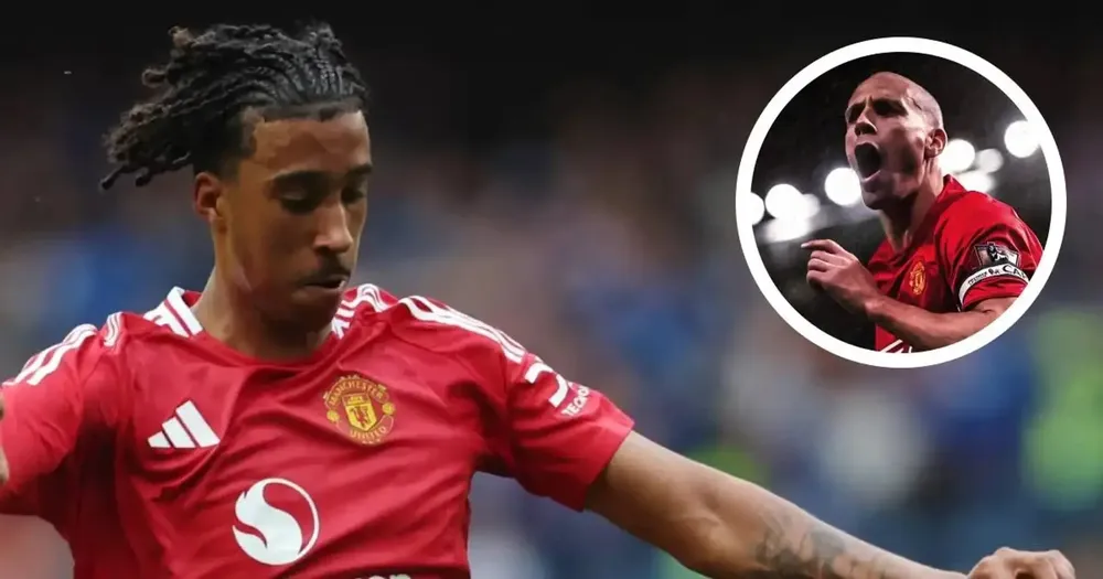 Leny Yoro thần tượng Rio Ferdinand và rất vui khi nói chuyện với huyền thoại Man United. Ảnh: GETTY. tân binh của Man United