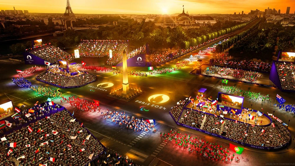 Khai mạc Olympic Paris 2024 diễn ra hoành tráng trên kinh đô ánh sáng. Ảnh: GETTY. doc-la-buoi-le-khai-mac-olympic-paris-2024 (1).jpg
