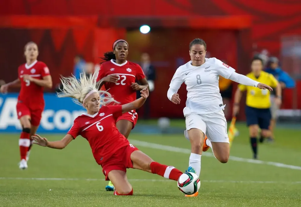 Tuyển nữ Canada ngược dòng thắng New Zealand 2-1 trong trận khai mạc Olympic Paris 2024. Ảnh: GETTY. Olympic Paris 2024