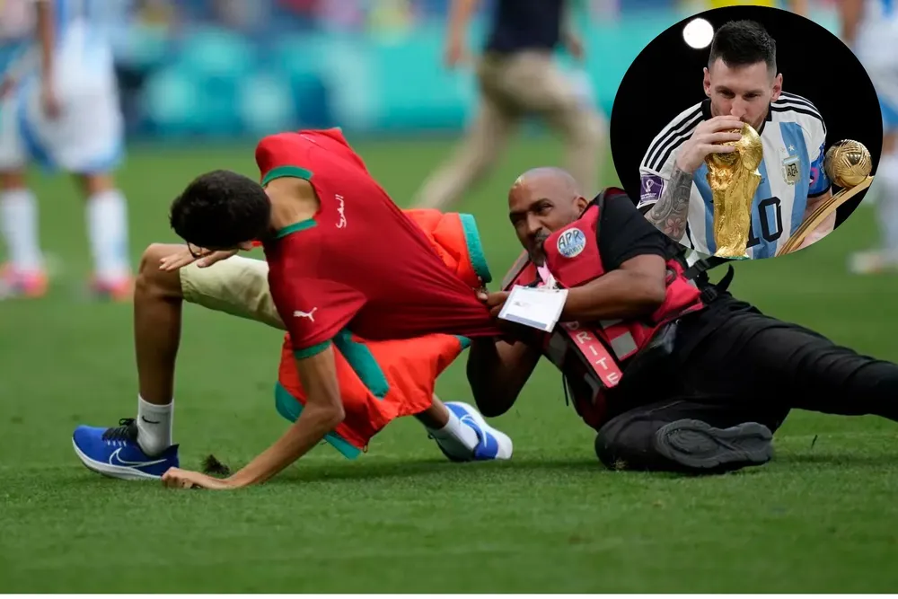 Messi và đồng đội vô địch thế giới 2022 bị cho là nguồn cơn gây khó chịu các cổ động viên khiến họ phản ứng khi tràn vào sân ở trận đấu của Argentina tại Olympic Paris 2024. Ảnh: GETTY. Messi và đồng đội
