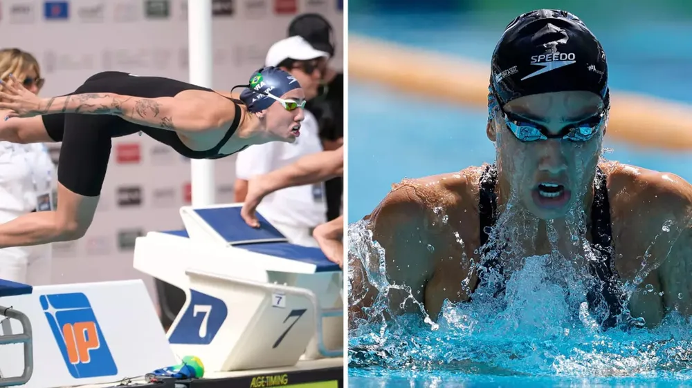 Nữ kình ngư Carolina Vieira cùng đội bơi của mình sớm bị loại ở Olympic Paris 2024. Ảnh: GETTY. Olympic Paris 2024