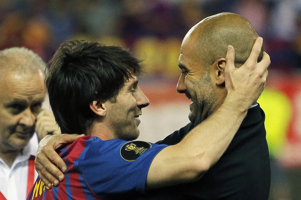 HLV Pep Guardiola và Messi từng có khoảng thời gian dài thành công rực rỡ tại Barca. Ảnh: GETTY. HLV Pep Guardiola