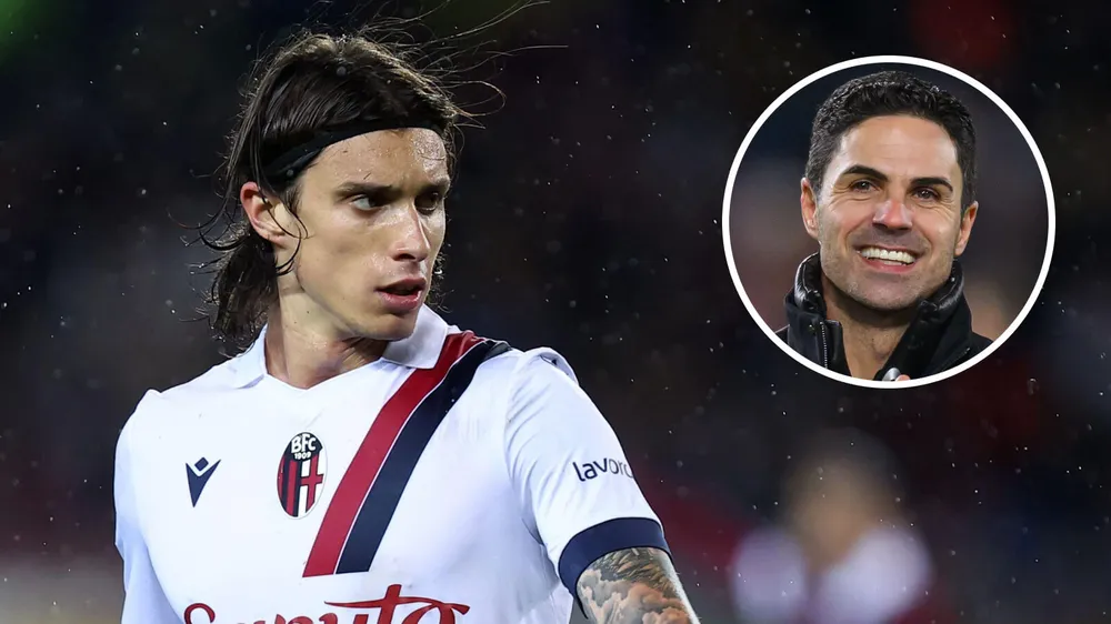 HLV Arteta tin tưởng tân binh Calafiori sẽ giúp Arsenal trở nên cứng cáp hơn. Ảnh: GETTY. tan-binh-calafiori-bo-khuyet-diem-yeu-cho-arsenal-tranh-vo-dich (1).jpg