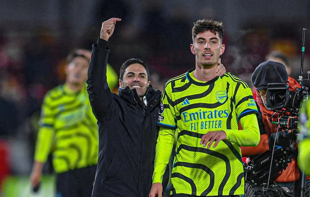 HLV Mikel Arteta không còn đau đầu tìm người ghi bàn cho Arsenal khi ngôi sao Kai Havertz đang có phong độ cao. Ảnh: GETTY. ngôi sao Kai Havertz