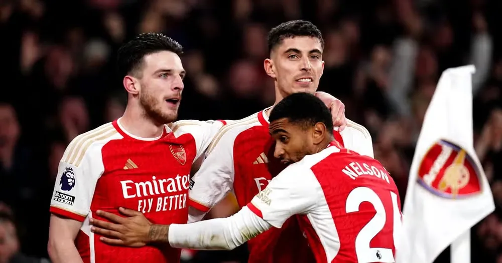 Havertz và Declan Rice là những trụ cột không thể thiếu của Arsenal. Ảnh: GETTY. ngoi-sao-kai-havertz-va-cua-vo-dich-cua-arsenal (3).jpg
