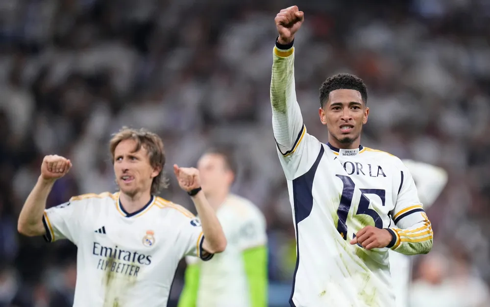 Lão tướng Modric sẽ chơi trong đội hình xuất phát thay đàn em Bellingham. Ảnh: GETTY. clb-real-madrid-giai-han-voi-keo-thom-valladolid-va-ban-thang-dau-cho-mbappe (5).jpg