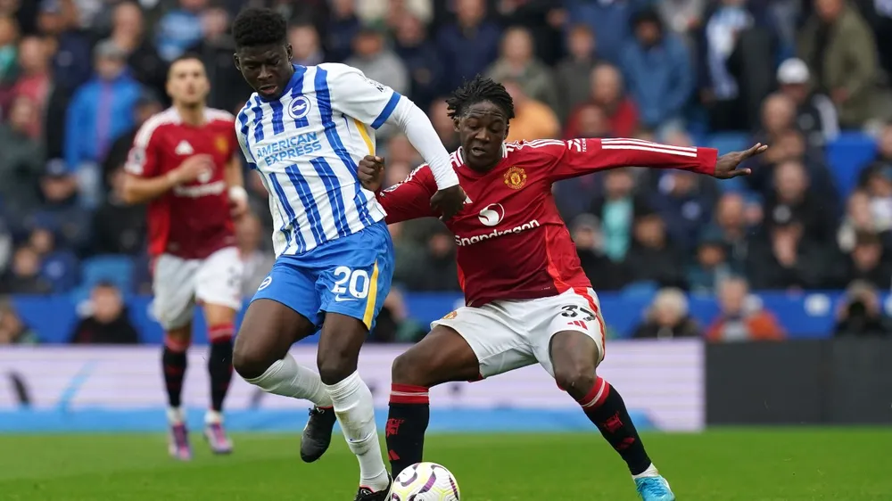 Man United thua đau chủ nhà Brighton ở phút 90+5. Ảnh: GETTY. sai-lam-cua-hlv-ten-hag (2).jpg