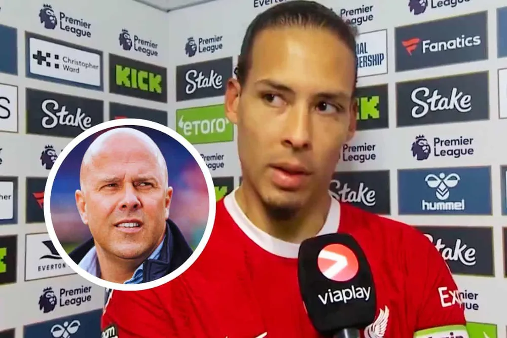 HLV Slot đánh giá Virgil Van Dijk rất cao với tư chất thủ lĩnh nơi hàng thủ Liverpool. Ảnh: GETTY. Virgil Van Dijk