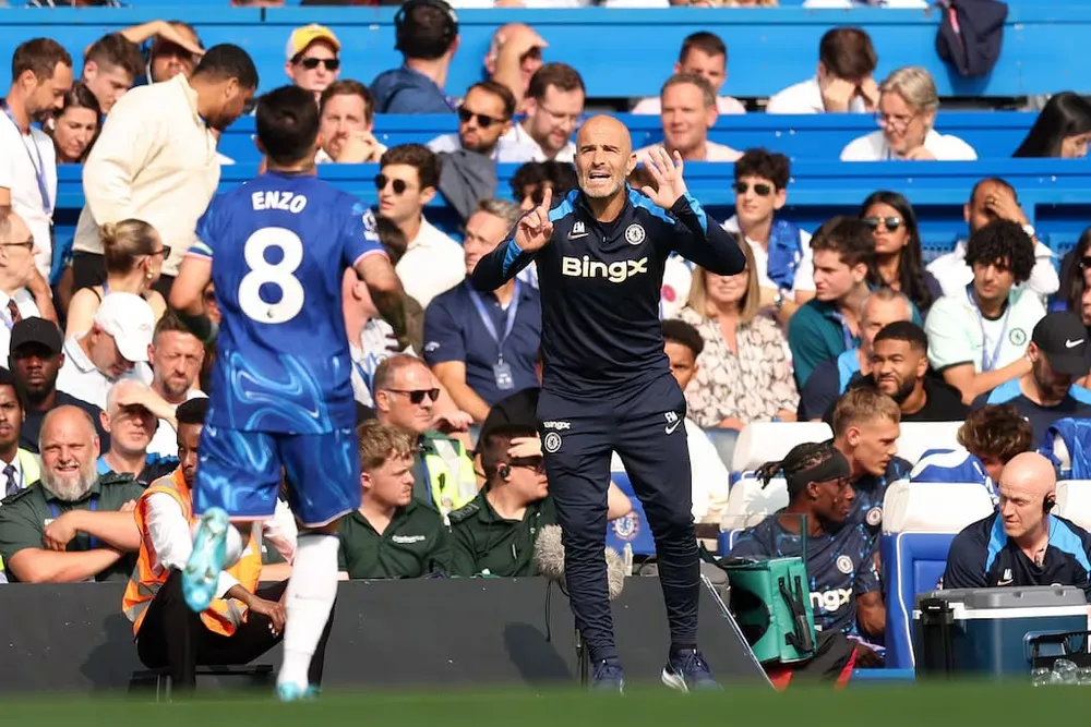 HLV Maresca buộc phải loại rất nhiều cầu thủ Chelsea mà ông cho là không phù hợp với chiến thuật của ông. Ảnh: GETTY. bi-chelsea-loai-chan-sut-sterling-doi-mat-voi-tuong-lai-bat-dinh (3).jpg