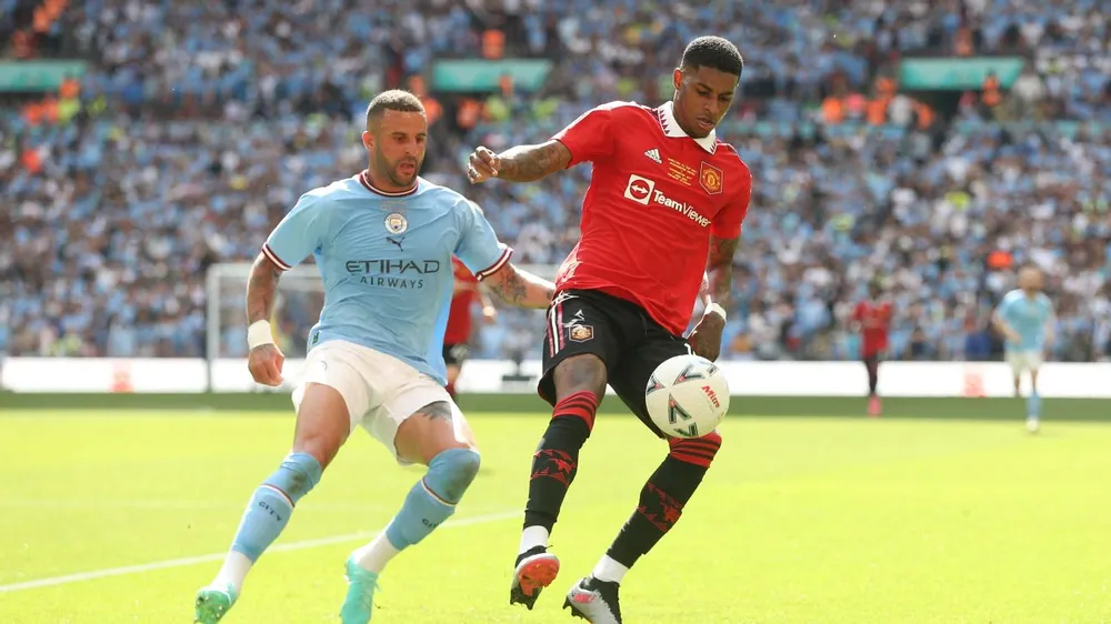 Marcus Rashford của Man United và Kyle Walker của Man City không có mặt trên đội tuyển Anh lần này. Ảnh: GETTY. đội tuyển Anh