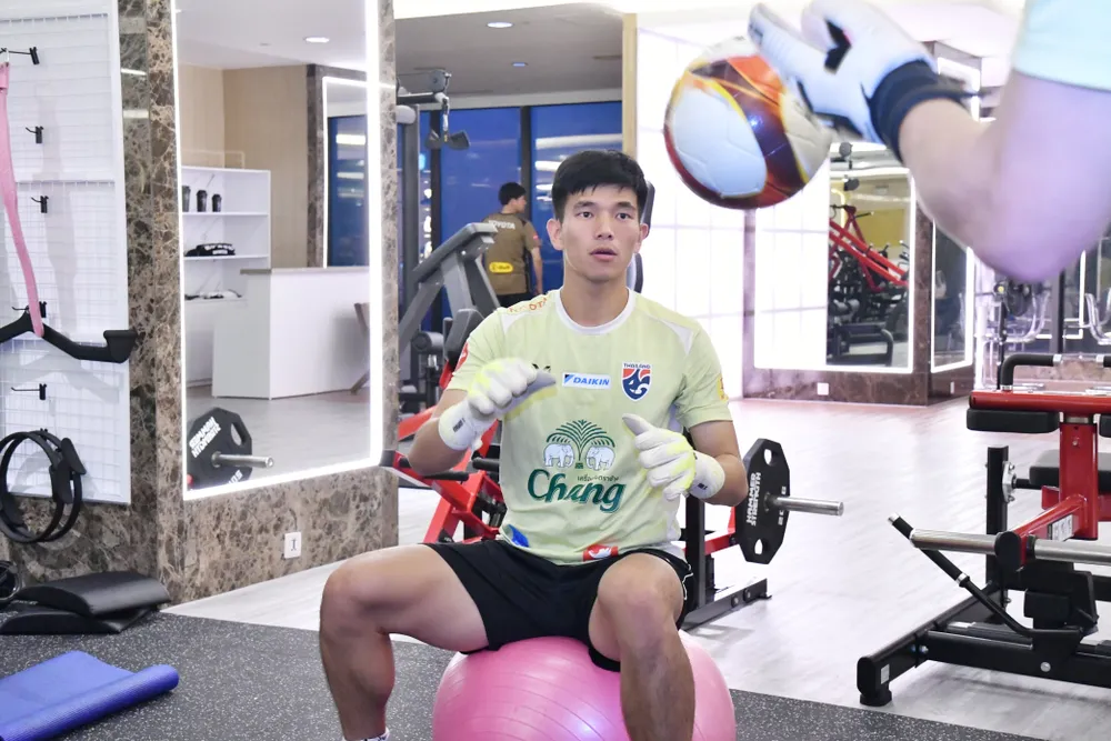 Tuyển Thái Lan với nhiều gương mặt mới rất háo hức chạm trán chủ nhà Việt Nam vào đêm 10-9. Ảnh: CCT. tuyen-thai-lan-that-vong-vi-khong-da-voi-nga-cho-thu-tai-chu-nha-viet-nam (3).jpg
