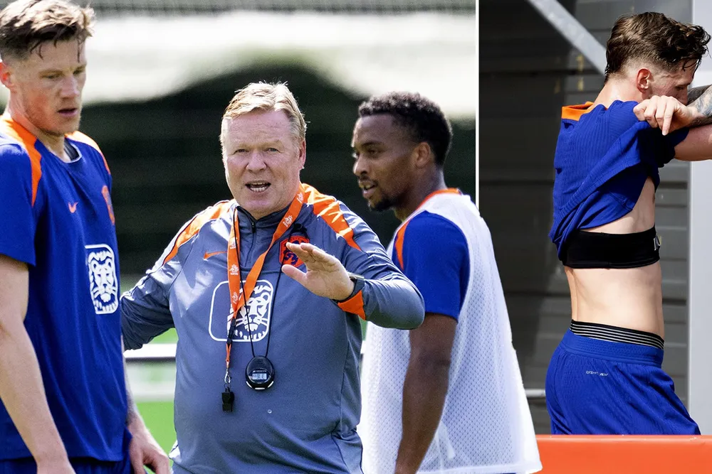 HLV Koeman đã hòa giải hai ngôi sao của mình trước khi tuyển Hà Lan tiếp khách Đức. Ảnh: GETTY. 2-ngoi-sao-tuyen-ha-lan-doi-an-thua-du-voi-nhau-truoc-tran-gap-duc (1).jpg